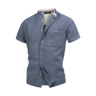 Afbeelding van Indicode Jeans HEMD Kurzarm Inhelmer Overhemd, Heren, Maat: XXL, Navy
