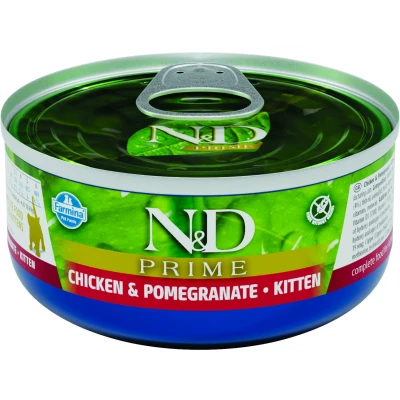 Afbeelding van N&amp;D Prime natvoeding voor de kitten Kip 70 gr. per 24 stuks