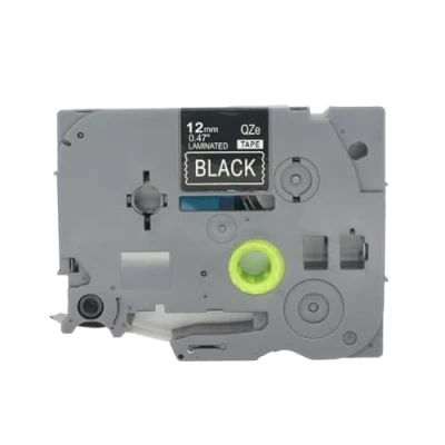 Afbeelding van BROVACS 1 Pack Wit op Zwart Gelamineerde Label Tape Compatibel voor Brother P Touch Printer TZ 335 TZe 12mm 1/2&quot; OPA4335