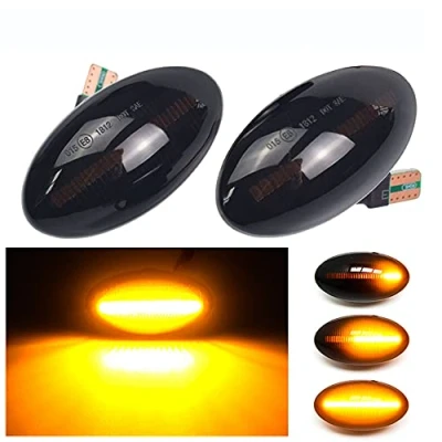 Afbeelding van Hacreyatu Dynamische LED zijknipperlichten voor B M W MINI Cooper R50 R52 R53 2002 2008 (zwart)