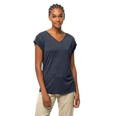 Afbeelding van Jack Wolfskin Coral Coast T W Tshirt basic, Dames, Maat: XS, Night blue