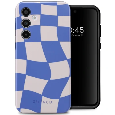 Afbeelding van Samsung Galaxy A35 Hoesje Kunststof Selencia Backcover/Hardcase Groovy Sapphire Blue Telefoonhoesje