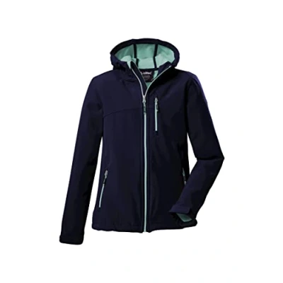 Afbeelding van killtec Girl&#039;s Softshelljack met capuchon Girls Softshelljacke, dark navy, 176, 37769 000