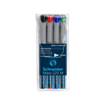 Afbeelding van Schneider universele non permanent marker Maxx 225 M 4 stuks assorti S 1218