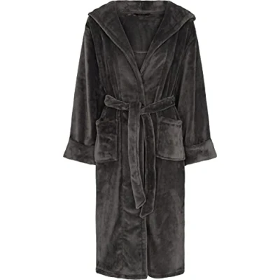 Afbeelding van Decoy Long Terry Robe With Hood Grijs polyester Large Dames