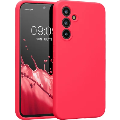 Afbeelding van kwmobile telefoonhoesje geschikt voor Samsung Galaxy A54 5G TPU backcover met siliconen coating Smartphone case in neon roze