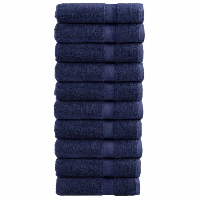 Afbeelding van Handdoeken 10 st 600 g/m 50x100 cm 100% katoen marineblauw