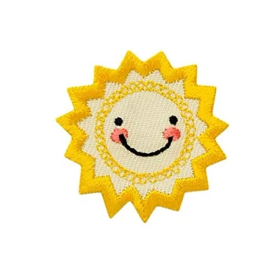 Afbeelding van Mono Quick Strijkplaatje patch applicatie om op te strijken zomer zon geel 3,5 cm
