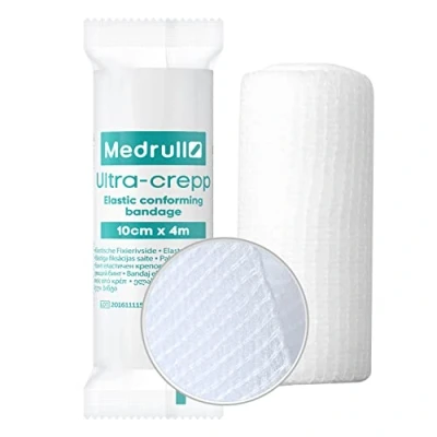 Afbeelding van Medrull 10 cm x 4 m gaasverband, set van stuks, extra crêpp, fixeerverband, stuks