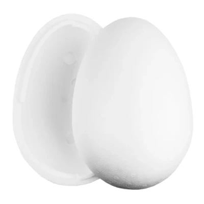 Afbeelding van Ideen mit Herz Styrofoam ei 2 delig beschilderen en beschrijven doe het zelf pailletten geschenkverpakking groot deelbaar (30 cm hoog, Ø 21 1 stuks)