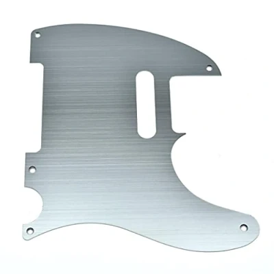 Afbeelding van Dopro Metalen aluminium geanodiseerd Vintage 5 Hole Tele Slagplaat voor Amerikaanse/Mexicaanse FD Telecaster Zilver