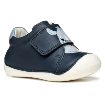 Afbeelding van Geox Tutim Babyschoenen voor kinderen, Maat: 21, Navy light sky Leer