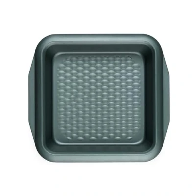 Afbeelding van Progress vierkante bakpan, niet klevende koolstofstalen oven tray, Shimmer Collection, Textured Base voor gelijkmatig koken, Brownie Tin, Bake &amp; Roast groenten, cakes, Traybakes, 27 cm, Groen