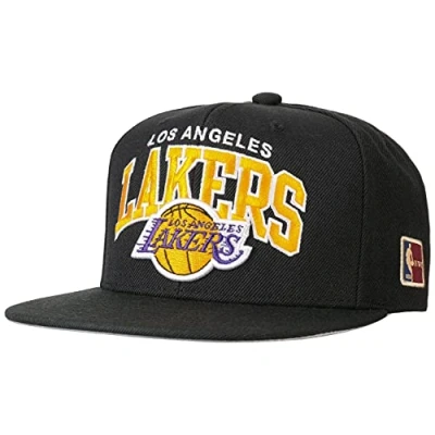 Afbeelding van Mitchell &amp; Ness Los Angeles Lakers HUD127 Black Team Arch Snapback Cap HWC NBA