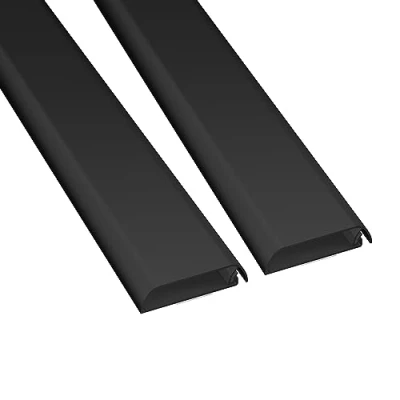 Afbeelding van Kabelgoten van D Line, kabelgoot voor wand, tv kabelopbergsysteem, zelfklevend, scharnierend ontwerp uit één stuk 2 x 60 mm (B) 15 (H) 40 cm lang (80 in totaal) zwart