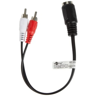 Afbeelding van Goobay audiokabeladapter, DIN bus naar stereo cinch stekker 180 (5 polig) &gt; 2x stek