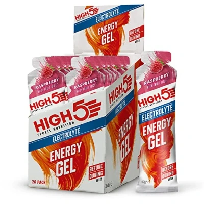 Afbeelding van Energy Gel Elektrolyten Met toegevoegde mineralen High5 Raspberry 20 stuks