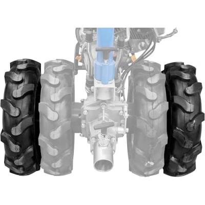 Afbeelding van Güde 95182 set wielen dubbele banden GDB 62 (2 4.00 8, 2 adapters, geschikt voor: 95180 en 95187 motoreenas), blauw