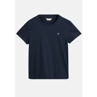 Afbeelding van GANT Shield Tshirt basic, Dames, Maat: XS, Evening blue