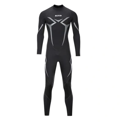 Afbeelding van ZCCO Wetsuits Heren 3 mm Premium Neopreen Volledige Mouw Duikhuid voor Spearfishing, Snorkelen, Surfen, Kanoën, Duiken Natte Pakken, Zwart, XL