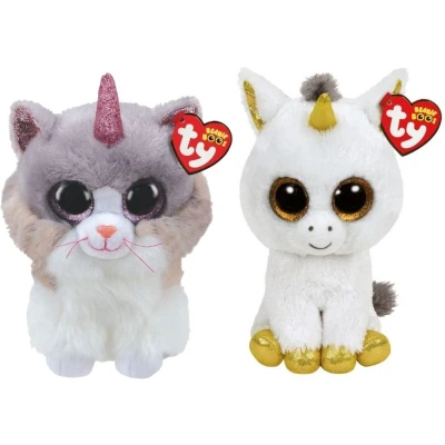 Afbeelding van Ty Knuffel Beanie Buddy Asher Cat &amp; Pegasus Unicorn