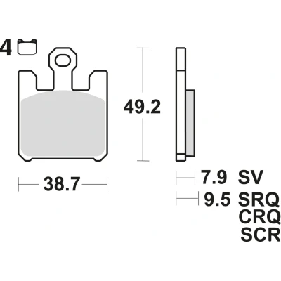 Afbeelding van Remblok TRW MCB742TRQ