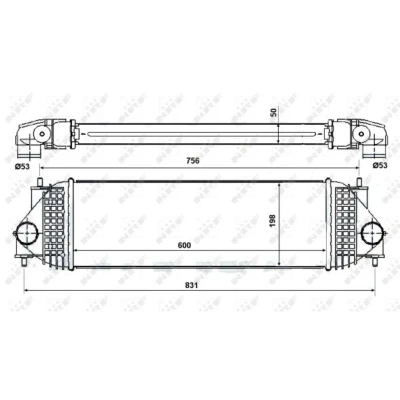 Afbeelding van Intercooler, inlaatluchtkoeler NRF 30393