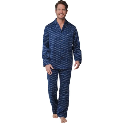 Afbeelding van Robson satijnen heren pyjama Blauw Maat 48