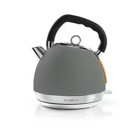 Afbeelding van Waterkoker Nedis (1.8 L, Droogkookbeveiliging, Soft touch, Grijs)