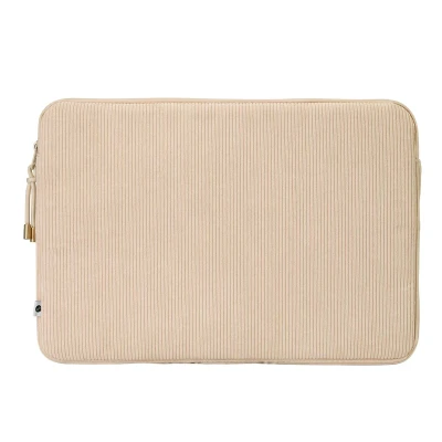 Afbeelding van Selencia Corduroy Laptop Hoes Laptopsleeve 16 Inch / 15 15.6 Beige