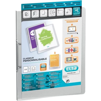 Afbeelding van OXFORD Polyvision personaliseerbare ringmap, formaat A4, uit PP, rug van 3 cm, 2 ringen, transparant ringmap