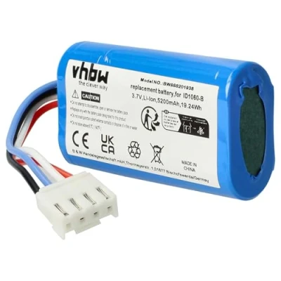 Afbeelding van vhbw Accu compatibel met JBL Link Portable, Flip 5 Ocean, Eco, FLIP5WHTAM luidsprekerboxen speaker (5200 mAh, 3,7 V, Li Ion)