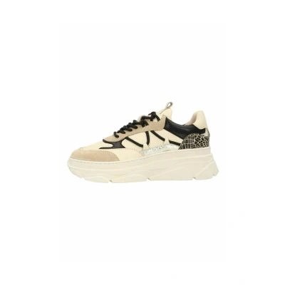 Afbeelding van sacha MIT Animaldetails Sneakers laag, Dames, Maat: 36, Beige Leer