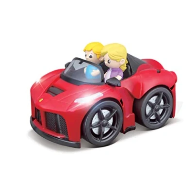 Afbeelding van BB Junior Ferrari Poppin&#039; Drivers: speelgoedauto LaFerrari Aperta, met speelfiguren, licht en geluid, vanaf 12 maanden, rood (16 81002)