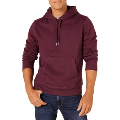 Afbeelding van Amazon Essentials Men&#039;s Fleecetrui met capuchon (verkrijgbaar in grote en lange maten), Bordeauxrood, S