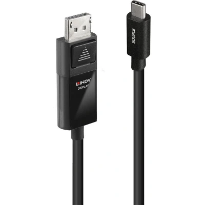 Afbeelding van Lindy 43343 video kabel adapter 3 m USB Type C DisplayPort Zwart