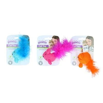 Afbeelding van Pawise Wool mice toy asst Speelgoed voor katten Kattenspeelgoed Kattenspeeltjes