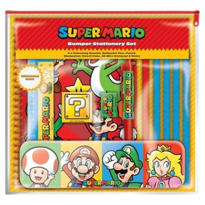 Afbeelding van Super Mario (Core Colour Block) Bumper Schrijfwaren Set