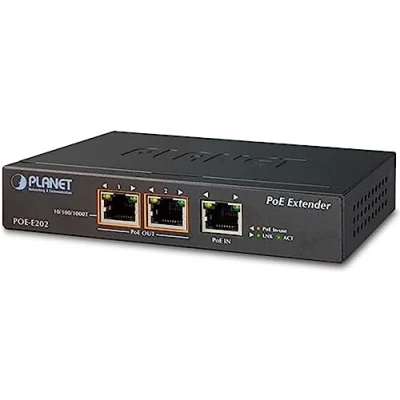 Afbeelding van Planet 1 poort 802.3at PoE+ naar 2 802.3af/at Gigabit PoE extender tot 100 meter