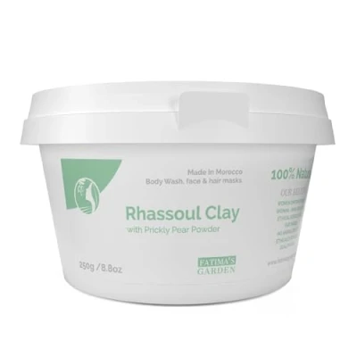 Afbeelding van Fatima&#039;s Garden Rhassoul met Vijgencactus Hydraterende Gezichts &amp; Haarmasker, 250g