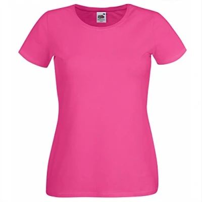 Afbeelding van Fruit of the Loom Origineel T shirt voor dames, Fuchsia, L