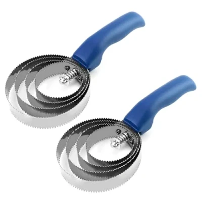Afbeelding van QWORK® 2 stuks dubbelzijdige currykam, paardenborstel, 4 ringen, met soft touch handvat