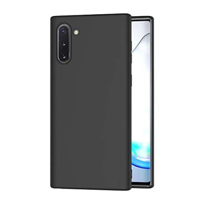 Afbeelding van AICEK Hoes compatibel met Samsung Galaxy Note 10, zwart siliconen beschermhoes voor 10 Case TPU Bumper telefoonhoes (6,3 inch)