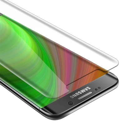 Afbeelding van Cadorabo Screenprotector geschikt voor Samsung Galaxy S7 EDGE in KRISTALHELDER Tempered Display Pantser Film