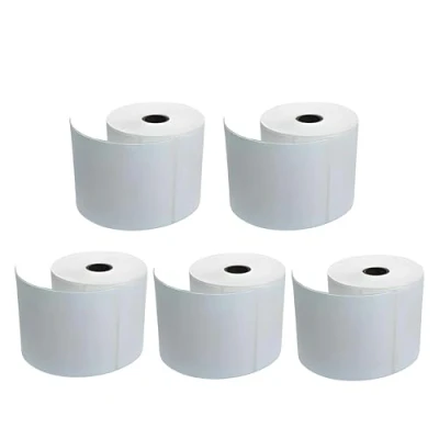 Afbeelding van 5 rollen, 1250 premium gecoate directe thermische labels, 100 mm x 150 mm, zelfklevend, voor zebra, MUNBYN, Rollo, TSC, Toshiba, Citizen, Direct Thermal Label Printer, LP2844, GK420D, ZD420, ZP450