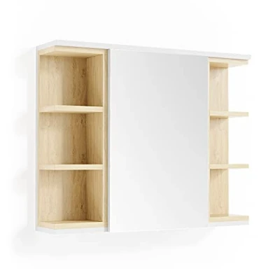 Afbeelding van Vicco Badkamerspiegelkast Aquis, Wit/Wit, 79.6 x 64 cm