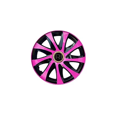 Afbeelding van NRM DRIFT Extra wieldoppen 16&quot; Set van 4 stuks Roze / Zwart