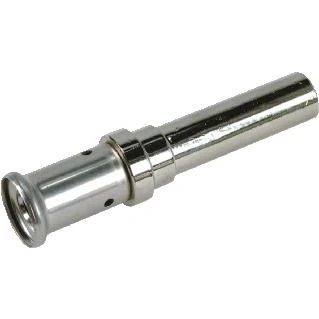 Afbeelding van Henco Messing overgangsstuk 26 mm pers x 22 spie vernikkeld