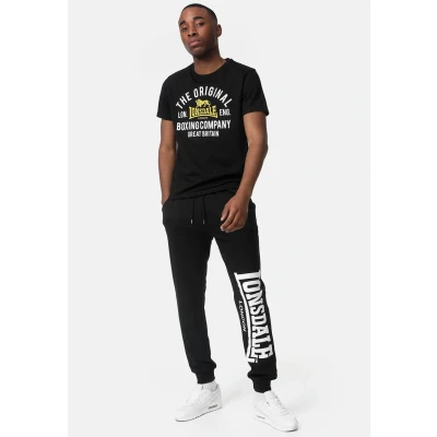 Afbeelding van Lonsdale Normale Passform Cloghfin Tshirt print, Heren, Maat: XL, Black yellow white