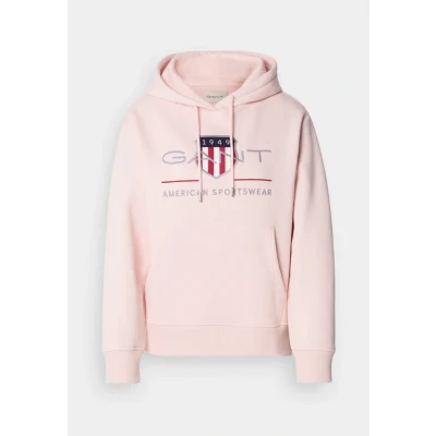 Afbeelding van GANT Archive Shield Hoodie Sweater, Dames, Maat: XS, Salmon